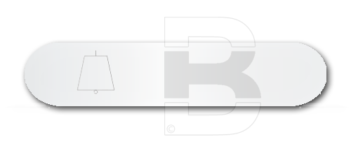 Klingelschild Gfeller 55 x 11,5 Kunststoff weiss mit Klingel selbstklebend